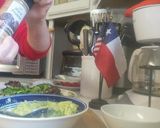 Foto del paso 1 de la receta: Ensalada de vegetales verdes con rollitos de jamón
