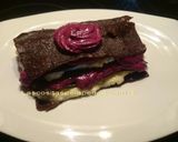 Foto del paso 5 de la receta Lasaña de chocolate con arroz con leche y crema de arándanos (pasta fresca)