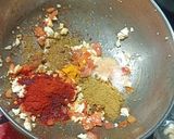 A picture of step 3 of Shahi Paneer Bhendi Masala.