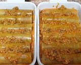 Foto del paso 4 de la receta: Canelones vegetarianos con soja y pesto rojo