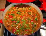 A picture of step 8 of Mike's Spicy Mexican Meatball & Rice Soup.