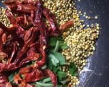A picture of step 2 of Dry rasam powder (south Indian recipe).