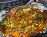 Gambar langkah 6 resipi Siakap Bakar Sambal Tempoyak Petai.