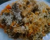 A picture of step 6 of Mutton Dehli Biryani (Plain).