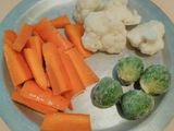 Vegetable stir fry  and boiled egg