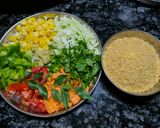 A picture of step 1 of Mixed Vegetable Daliya.