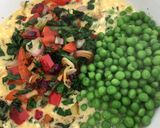 A picture of step 4 of Pea, feta and kale frittata.
