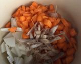 A picture of step 2 of Carrot and Daikon Miso Soup - vegan.