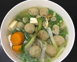 Hình bước làm 3 của món Mì udon bò viên