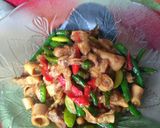 Foto langkah ke 5 dari resep Cumi Asin Pete kacang panjang.