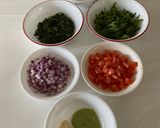 A picture of step 1 of Hariyali moong.