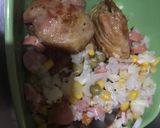 Foto del paso 8 de la receta: Arroz de coliflor personalizado con cuadros de pollo 💓