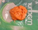 A picture of step 7 of Orange Flavored Ice halwa.