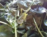 Foto del paso 1 de la receta: Panqueques verdes con hojas de remolacha y espinaca
