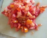 A picture of step 1 of Chana masala with poori.