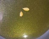 A picture of step 2 of Suji Besan Ka Zaffroni Halwa.