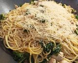 Foto del paso 5 de la receta: Spaghetti con pollo, kale y limón