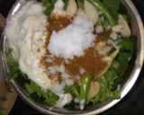 A picture of step 2 of Pudina curd chutney.