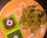 A picture of step 5 of Cut mirchi bhajji.