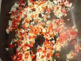 Arroz con pollo en cubos