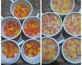 A picture of step 4 of Mix fruits milk jelly pudding in chocolate basket.