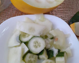 A picture of step 1 of Cucumber and melon.