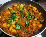 A picture of step 5 of Aloo Beans sabji.