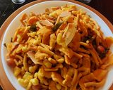 A picture of step 5 of Sev mixture.