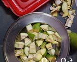 A picture of step 1 of Andhra Avakaya or Raw Mango Pickle.