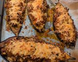 Foto del paso 8 de la receta: Berenjenas rellenas con carne picada y verduras