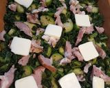 A picture of step 2 of Roasted Kale and Brussel Sprouts.
