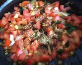 A picture of step 3 of Fusilli Pasta with Arrabbita sauce.