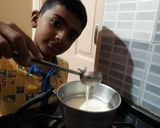 A picture of step 6 of Parle g Biscuit Pudding.