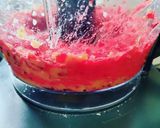 A picture of step 1 of Beet Hummus.