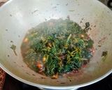 A picture of step 2 of Lal Saag Curry/ Red Amaranath Saag Curry.