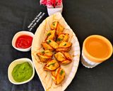 A picture of step 8 of Mini Flower Shaped Aloo Samosa - Mint Ginger Masala Chai - Party Starter - Tea Time Snacks.