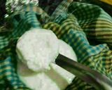 A picture of step 1 of Hung Curd ball.