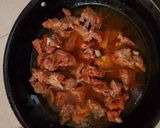 A picture of step 2 of Mutton pulav.