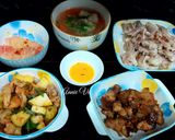 Hình bước làm 5 của món Cơm nhà có món chân gà và tai heo giòn ngon