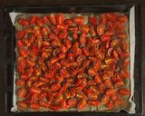 A picture of step 8 of Charcoal Focaccia with Herbes de Provence, Thyme, and Cherry Tomatoes.