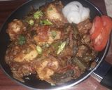 A picture of step 8 of Restaurant style bhindi masala chicken🍅🌶.