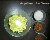A picture of step 3 of Aam ki Khatti Meethi Chutney/ Sweet and Sour Mango Chutney.