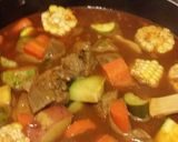 A picture of step 1 of Slo simmer beef soup.