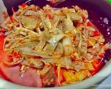 Foto langkah ke 9 dari resep Tumis Jantung pisang pedas.