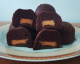 Foto langkah ke 10 dari resep Bakpia Kukus Cokelat Isi Keju (Brownies Kukus Keju).