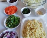 A picture of step 1 of Cripsy noodles chaat#my unique noodles recipe.
