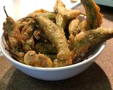 A picture of step 5 of Tempura Fried Shishito Peppers.