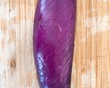 A picture of step 2 of Steamed eggplant with soy sauce and ginger.