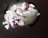 A picture of step 1 of Tawa beef.