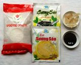 A picture of step 1 of Basil Seed, Grass Jelly, and Malva Nut Drink.